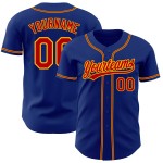 Baseball Custom Trikot Authentic Royal Rot-Gold