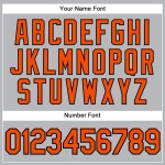 Nadelstreifen Grau Orange Jersey Custom Authentic Schwarz Baseball Nadelstreifen Grau Orange Jersey Custom Authentic Schwarz Baseball