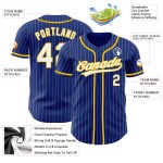 Royal Jersey Authentic Baseball Custom Gelb Nadelstreifen Weiß Royal Jersey Authentic Baseball Custom Gelb Nadelstreifen Weiß