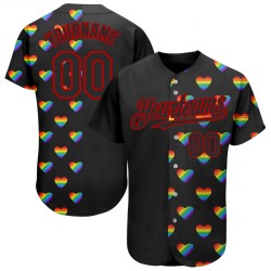 Pride Baseball Authentic 3D Love Jersey Love Rainbow Month LGBT Ist Individuell Für
