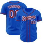 Baseball Authentic Blue Custom Jersey Thunder Crison-Weiß Baseball Authentic Blue Custom Jersey Thunder Crison-Weiß
