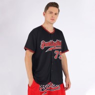 Benutzerdefiniertes authentisches schwarz-rot-weißes Baseballtrikot Benutzerdefiniertes authentisches schwarz-rot-weißes Baseballtrikot