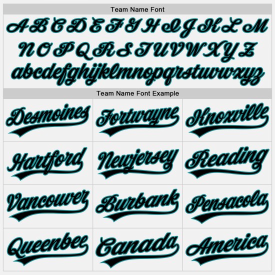 Teal Custom Authentic Baseball Nadelstreifen Schwarz Weiß Jersey Teal Custom Authentic Baseball Nadelstreifen Schwarz Weiß Jersey