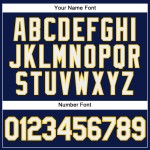 Weiß-Gelb Baseball Navy Authentic Jersey Custom Weiß-Gelb Baseball Navy Authentic Jersey Custom