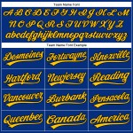 Schwarzes Royal Baseball-Trikot mit Nadelstreifen, authentisches, individuelles Gelb Schwarzes Royal Baseball-Trikot mit Nadelstreifen, authentisches, individuelles Gelb