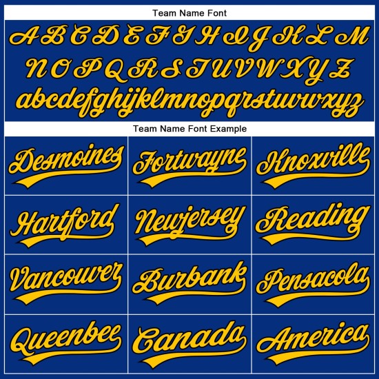 Schwarzes Royal Baseball-Trikot mit Nadelstreifen, authentisches, individuelles Gelb Schwarzes Royal Baseball-Trikot mit Nadelstreifen, authentisches, individuelles Gelb