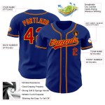 Baseball Custom Trikot Authentic Royal Rot-Gold