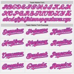 Lila-Pink Jersey Authentic Weiß Baseball Custom Lila-Pink Jersey Authentic Weiß Baseball Custom