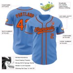 Jersey Custom Orange-Schwarz Baseball Authentic Powder Blue Jersey Custom Orange-Schwarz Baseball Authentic Powder Blue