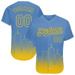 Boston Trikot Fashion Authentic Fade 3D Custom City Light Baseball Gelb Edition Blau Boston Trikot Fashion Authentic Fade 3D Custom City Light Baseball Gelb Edition Blau