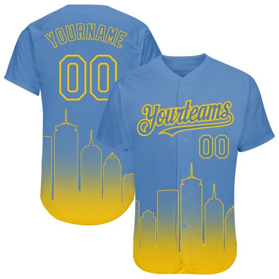 Boston Trikot Fashion Authentic Fade 3D Custom City Light Baseball Gelb Edition Blau Boston Trikot Fashion Authentic Fade 3D Custom City Light Baseball Gelb Edition Blau