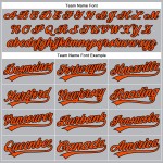 Nadelstreifen Grau Orange Jersey Custom Authentic Schwarz Baseball Nadelstreifen Grau Orange Jersey Custom Authentic Schwarz Baseball