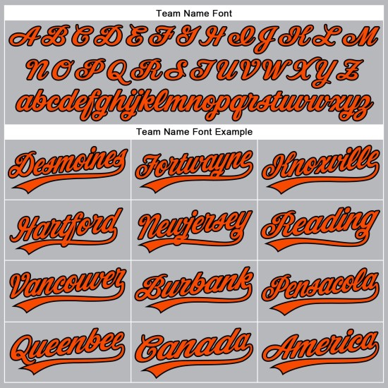 Nadelstreifen Grau Orange Jersey Custom Authentic Schwarz Baseball Nadelstreifen Grau Orange Jersey Custom Authentic Schwarz Baseball