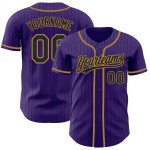 Lila Schwarz Schwarz-Old Custom Authentic Gold Jersey Nadelstreifen Baseball Lila Schwarz Schwarz-Old Custom Authentic Gold Jersey Nadelstreifen Baseball