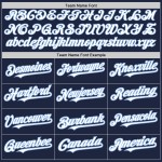 Ärmel Baseball Raglan Custom Weiß-Licht Authentisches Marineblaues Trikot Ärmel Baseball Raglan Custom Weiß-Licht Authentisches Marineblaues Trikot