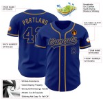Benutzerdefiniertes Baseball Royal Gold Trikot Royal-Old Authentic Benutzerdefiniertes Baseball Royal Gold Trikot Royal-Old Authentic