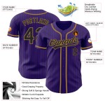 Lila Schwarz Schwarz-Old Custom Authentic Gold Jersey Nadelstreifen Baseball Lila Schwarz Schwarz-Old Custom Authentic Gold Jersey Nadelstreifen Baseball