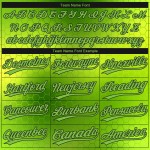 Benutzerdefinierte Neon Design Muster Neon 3D Authentic Grün-Schwarz Jersey Baseball Grün Benutzerdefinierte Neon Design Muster Neon 3D Authentic Grün-Schwarz Jersey Baseball Grün