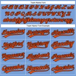 Jersey Custom Orange-Schwarz Baseball Authentic Powder Blue Jersey Custom Orange-Schwarz Baseball Authentic Powder Blue