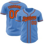 Jersey Custom Orange-Schwarz Baseball Authentic Powder Blue Jersey Custom Orange-Schwarz Baseball Authentic Powder Blue