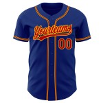 Baseball Custom Trikot Authentic Royal Rot-Gold