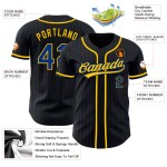 Baseball Royal Royal-Gelb Schwarz Jersey Custom Authentic Nadelstreifen Baseball Royal Royal-Gelb Schwarz Jersey Custom Authentic Nadelstreifen