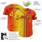 Mode Authentische Orange Baseball Gelb-Schwarz Jersey Custom Gradienten Mode Authentische Orange Baseball Gelb-Schwarz Jersey Custom Gradienten
