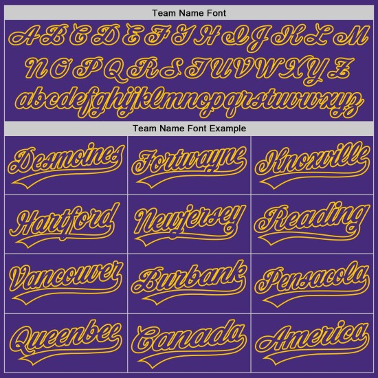 Authentische Split Lila Lila Weiß-Gold Jersey Mode Custom Baseball Authentische Split Lila Lila Weiß-Gold Jersey Mode Custom Baseball