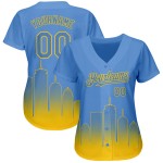 Boston Trikot Fashion Authentic Fade 3D Custom City Light Baseball Gelb Edition Blau Boston Trikot Fashion Authentic Fade 3D Custom City Light Baseball Gelb Edition Blau