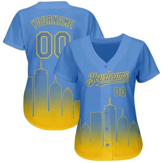 Boston Trikot Fashion Authentic Fade 3D Custom City Light Baseball Gelb Edition Blau Boston Trikot Fashion Authentic Fade 3D Custom City Light Baseball Gelb Edition Blau