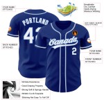 Royal Baseball Custom Weiß-Hellblaues Authentic-Trikot Royal Baseball Custom Weiß-Hellblaues Authentic-Trikot