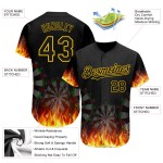 Design Gold Dart Jersey Muster Custom Baseball Board Flamme Schwarz Authentische 3D Design Gold Dart Jersey Muster Custom Baseball Board Flamme Schwarz Authentische 3D