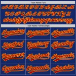 Baseball Custom Trikot Authentic Royal Rot-Gold