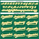 Nadelstreifen authentische grün weiß Jersey benutzerdefinierte Gold Kelly Baseball Nadelstreifen authentische grün weiß Jersey benutzerdefinierte Gold Kelly Baseball
