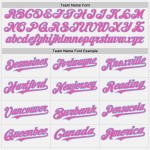 Hellweißes Baseball-Ton-Authentisches Trikot Custom Blue-Pink Two Hellweißes Baseball-Ton-Authentisches Trikot Custom Blue-Pink Two
