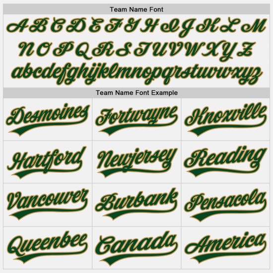 Jersey Nadelstreifen Authentische Custom Weiß Gold Grün Alte Baseball