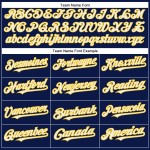 Weiß-Gelb Baseball Navy Authentic Jersey Custom Weiß-Gelb Baseball Navy Authentic Jersey Custom